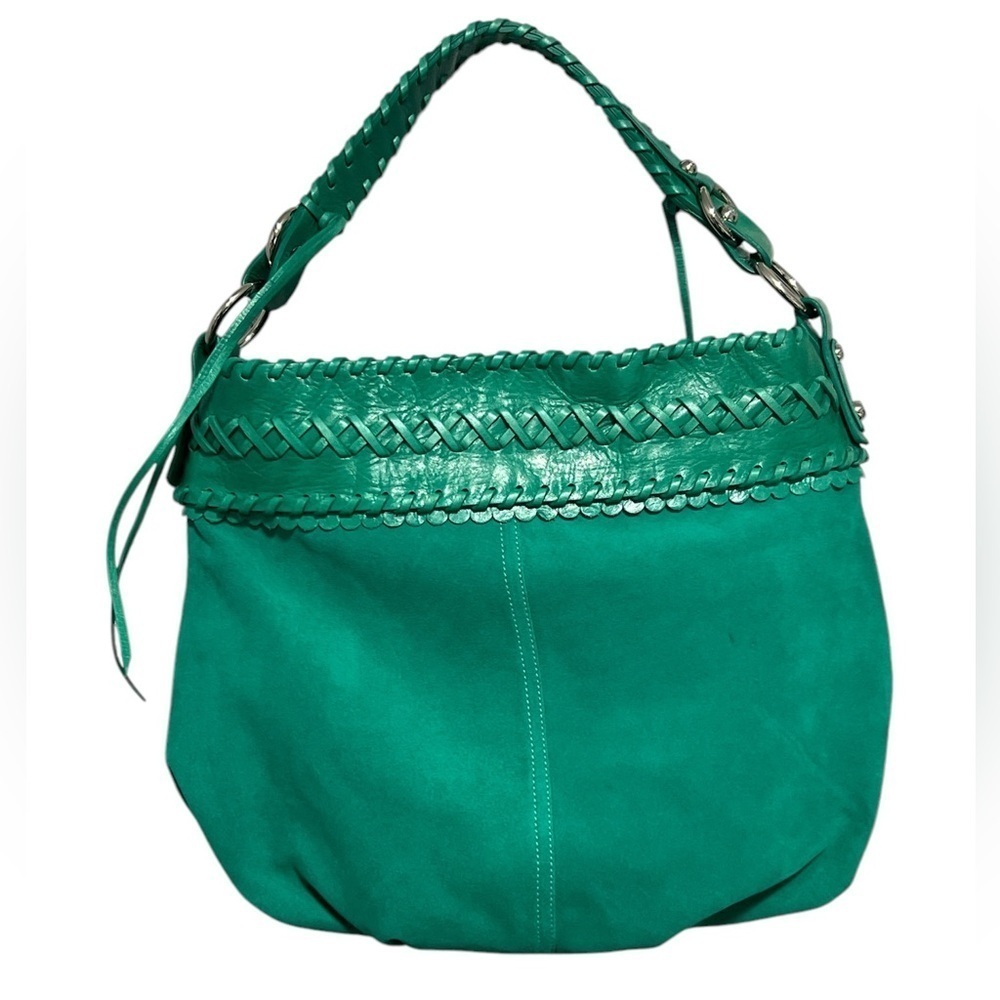 FRANCESCO BIASIA Suede Leather Weave Hobo Bag